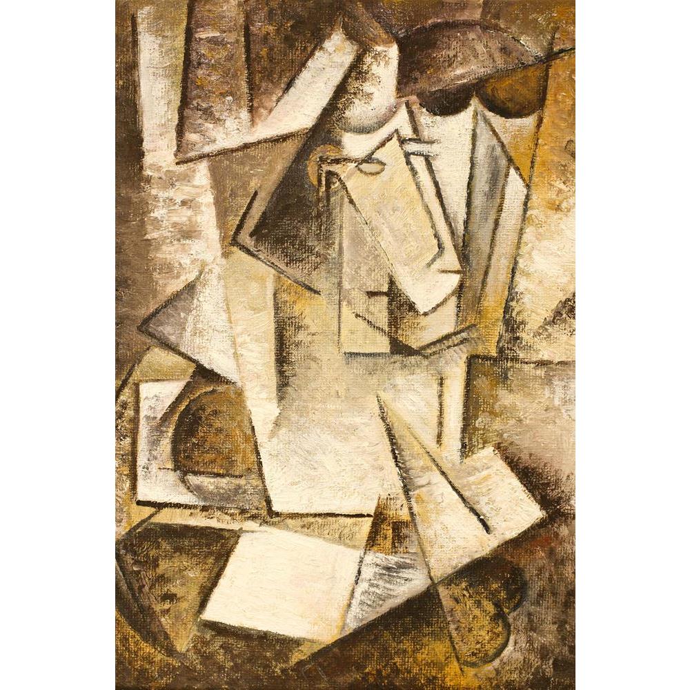 Abstract Cubism Canvas Painting Synthetic Frame - Paintings MDF Framing - ArtzFolio.com