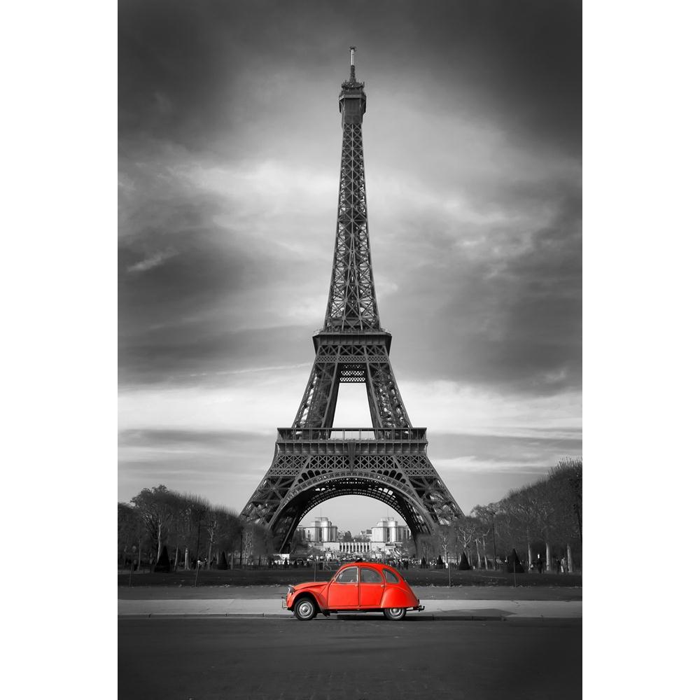 Pitaara Box Eiffel Tower & Old Red Car Paris Canvas Painting Synthetic Frame-Paintings MDF Framing-PBART11941209AFF_FR_L-Image Code 5000807 Vishnu Image Folio Pvt Ltd, IC 5000807, Pitaara Box, Paintings MDF Framing, Places, Photography, eiffel, tower, old, red, car, paris, canvas, painting, synthetic, frame, framed canvas print, wall painting for living room with frame, canvas painting for living room, artzfolio, poster, framed canvas painting, wall painting with frame, canvas painting with frame living roo