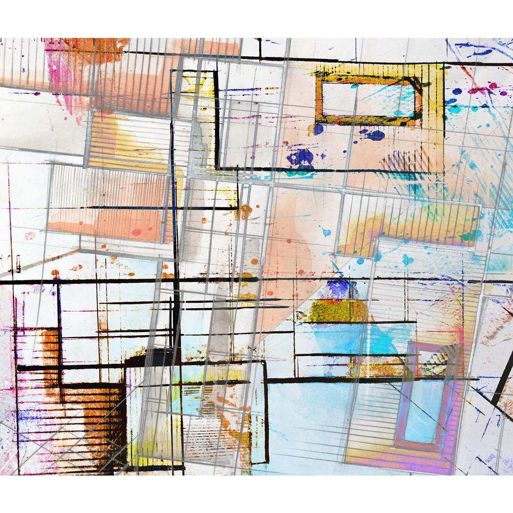 Abstract Art Canvas Painting Synthetic Frame - Paintings MDF Framing - ArtzFolio.com