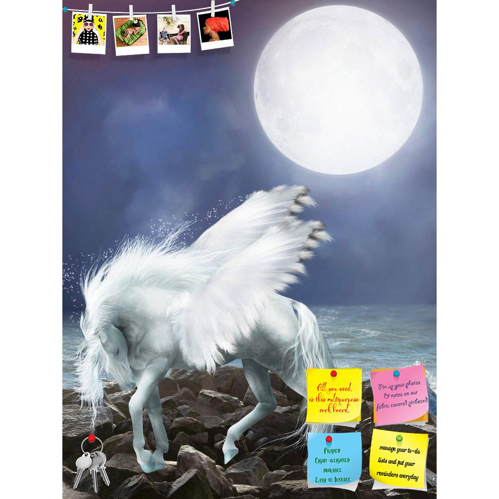 ArtzFolio White Pegasus Printed Bulletin Board Notice Pin Board Soft Board | Frameless-Bulletin Boards Frameless-AZSAO11980868BLB_FL_L-Image Code 5000821 Vishnu Image Folio Pvt Ltd, IC 5000821, ArtzFolio, Bulletin Boards Frameless, Animals, Fantasy, Digital Art, white, pegasus, printed, bulletin, board, notice, pin, soft, frameless, stones, waves, pin up board, push pin board, extra large cork board, big pin board, notice board, small bulletin board, cork board, wall notice board, giant cork board, bulletin