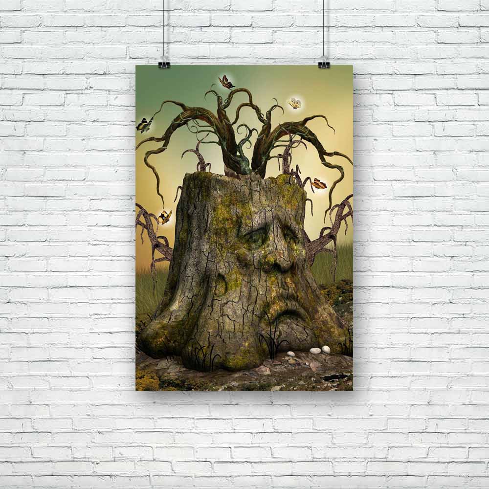Trunk With Butterflies Unframed Paper Poster-Paper Posters Unframed-POS_UN-IC 5000824 IC 5000824, Art and Paintings, Botanical, Digital, Digital Art, Fantasy, Floral, Flowers, Graphic, Landscapes, Nature, Scenic, Wooden, trunk, with, butterflies, unframed, paper, poster, amazing, art, backdrops, background, branches, cloud, dream, dreamy, fae, fairy, fairytale, fantastic, grass, lake, landscape, magic, manipulation, mist, misty, moon, outdoor, peaceful, princess, scenario, scene, sky, tales, tree, wood, art