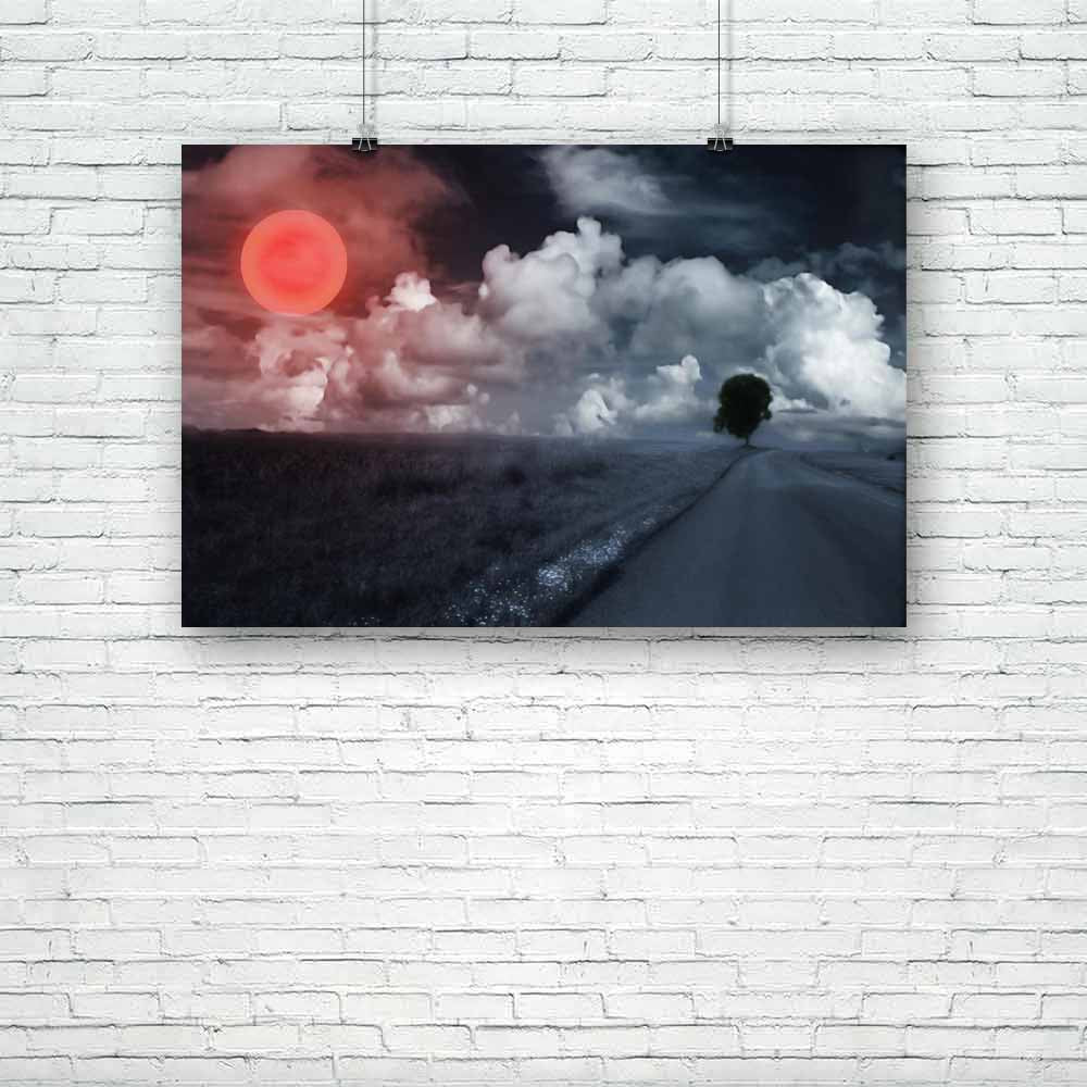 Landscape With Big Sun Unframed Paper Poster-Paper Posters Unframed-POS_UN-IC 5000825 IC 5000825, Abstract Expressionism, Abstracts, Conceptual, Geometric Abstraction, God Ram, Hinduism, Illustrations, Landscapes, Nature, Realism, Religion, Religious, Scenic, Semi Abstract, Signs, Signs and Symbols, Surrealism, landscape, with, big, sun, unframed, paper, poster, abstract, abstraction, air, artistic, concept, creativity, design, drama, dramatic, dream, like, dreamy, earth, elegant, eternal, ethereal, faith, 