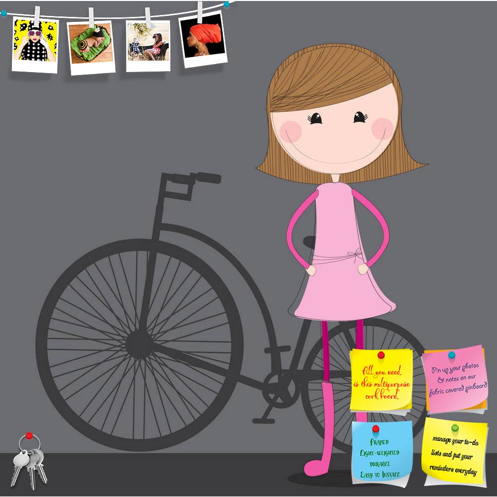 ArtzFolio Cute Girl With Bike Printed Bulletin Board Notice Pin Board Soft Board | Frameless-Bulletin Boards Frameless-AZSAO12337556BLB_FL_L-Image Code 5000878 Vishnu Image Folio Pvt Ltd, IC 5000878, ArtzFolio, Bulletin Boards Frameless, Kids, Digital Art, cute, girl, with, bike, printed, bulletin, board, notice, pin, soft, frameless, over, gray, background, illustration, pin up board, push pin board, extra large cork board, big pin board, notice board, small bulletin board, cork board, wall notice board, g