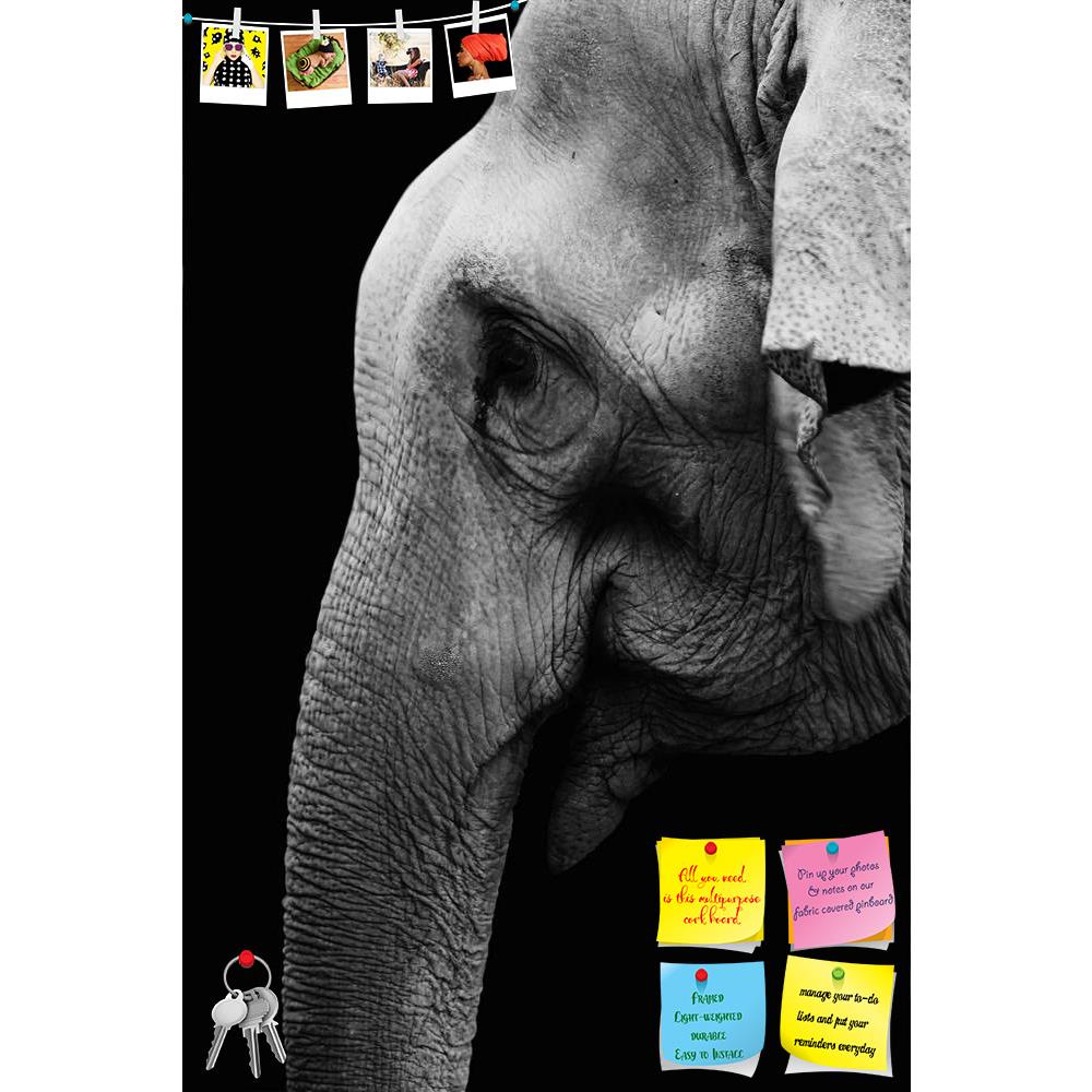 ArtzFolio Black & White Photo Of Elephant Printed Bulletin Board Notice Pin Board Soft Board | Frameless-Bulletin Boards Frameless-AZSAO12406410BLB_FL_L-Image Code 5000886 Vishnu Image Folio Pvt Ltd, IC 5000886, ArtzFolio, Bulletin Boards Frameless, Animals, Photography, black, white, photo, of, elephant, printed, bulletin, board, notice, pin, soft, frameless, pin up board, push pin board, extra large cork board, big pin board, notice board, small bulletin board, cork board, wall notice board, giant cork bo
