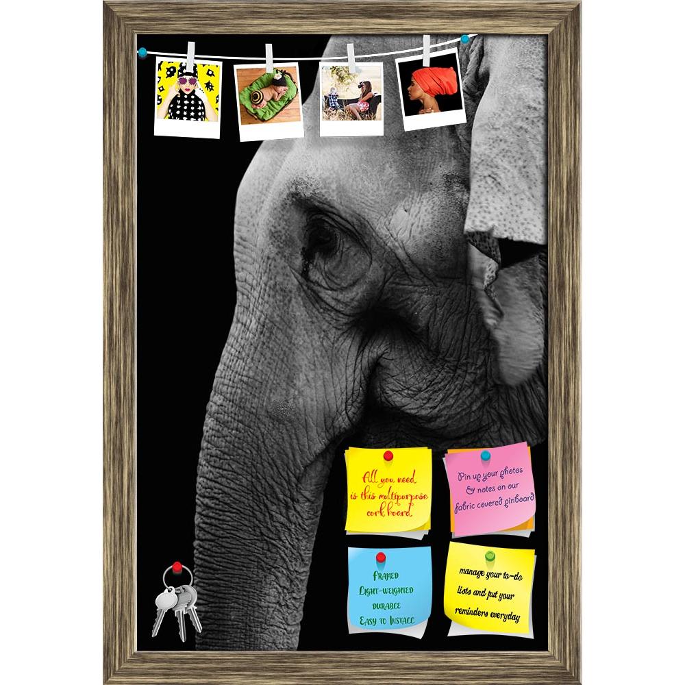 ArtzFolio Black & White Photo Of Elephant Printed Bulletin Board Notice Pin Board Soft Board | Framed-Bulletin Boards Framed-AZSAO12406410BLB_FR_L-Image Code 5000886 Vishnu Image Folio Pvt Ltd, IC 5000886, ArtzFolio, Bulletin Boards Framed, Animals, Photography, black, white, photo, of, elephant, printed, bulletin, board, notice, pin, soft, framed, pin up board, push pin board, extra large cork board, big pin board, notice board, small bulletin board, cork board, wall notice board, giant cork board, bulleti