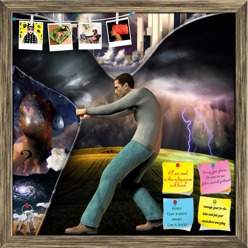 ArtzFolio Pulling Back The Curtain To Reveal The Other Printed Bulletin Board Notice Pin Board Soft Board | Framed-Bulletin Boards Framed-AZSAO12441699BLB_FR_L-Image Code 5000892 Vishnu Image Folio Pvt Ltd, IC 5000892, ArtzFolio, Bulletin Boards Framed, Abstract, Surrealism, Digital Art, pulling, back, the, curtain, to, reveal, other, printed, bulletin, board, notice, pin, soft, framed, pin up board, push pin board, extra large cork board, big pin board, notice board, small bulletin board, cork board, wall 