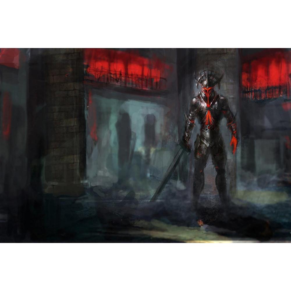 Fire Reverent Canvas Painting Synthetic Frame-Paintings MDF Framing-AFF_FR-IC 5000893 IC 5000893, Art and Paintings, Paintings, fire, reverent, canvas, painting, synthetic, frame, afterlife, anger, angry, armor, art, bad, bonfire, burnt, cooking, demon, demonic, devil, diabolic, ember, energy, evil, fiery, heat, hell, horns, hot, imaginary, inferno, knight, magma, melt, myth, mythology, poster, red, spikes, spirit, stare, sword, temple, underworld, wrath, artzfolio, wall decor for living room, wall frames f