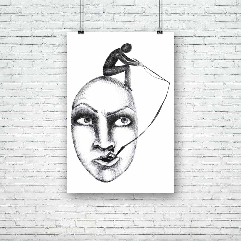 Abstract Art D12 Unframed Paper Poster-Paper Posters Unframed-POS_UN-IC 5000910 IC 5000910, Art and Paintings, Black, Black and White, Conceptual, Digital, Digital Art, Drawing, Graphic, Illustrations, Signs, Signs and Symbols, Sketches, Surrealism, White, abstract, art, d12, unframed, paper, poster, artistic, artwork, background, concept, design, draw, face, funny, head, illustration, ink, man, pen, picture, scratched, sketch, surreal, surrealistic, symbolic, vertical, artzfolio, posters, wall posters, pos