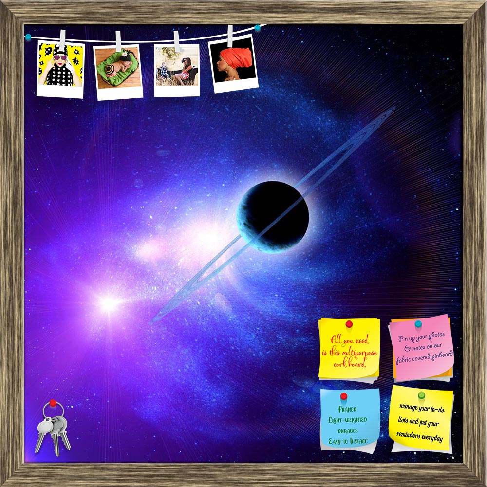 ArtzFolio Planet With Rings Against The Sun In Blue Space Printed Bulletin Board Notice Pin Board Soft Board | Framed-Bulletin Boards Framed-AZSAO12705033BLB_FR_L-Image Code 5000936 Vishnu Image Folio Pvt Ltd, IC 5000936, ArtzFolio, Bulletin Boards Framed, Fantasy, Places, Digital Art, planet, with, rings, against, the, sun, in, blue, space, printed, bulletin, board, notice, pin, soft, framed, pin up board, push pin board, extra large cork board, big pin board, notice board, small bulletin board, cork board