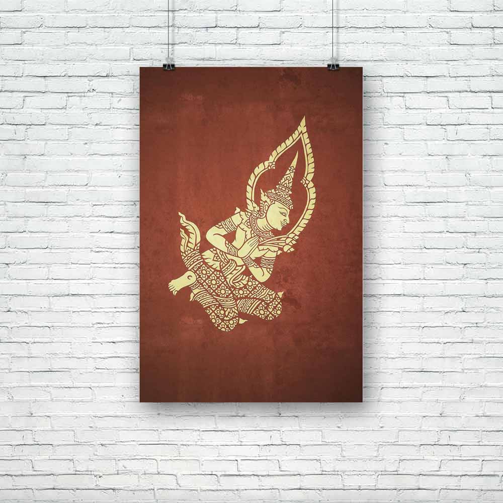 Deva in Temple Unframed Paper Poster-Paper Posters Unframed-POS_UN-IC 5000954 IC 5000954, Ancient, Art and Paintings, Asian, Decorative, Historical, Inspirational, Medieval, Motivation, Motivational, Paintings, Religion, Religious, Spiritual, Vintage, deva, in, temple, unframed, paper, poster, angel, art, asia, background, beautiful, beauty, belief, breeze, buddhist, color, colour, divinity, fairy, faith, goddess, gold, inspiration, mural, myth, mythology, painting, red, spirit, style, thai, thailand, wat, 