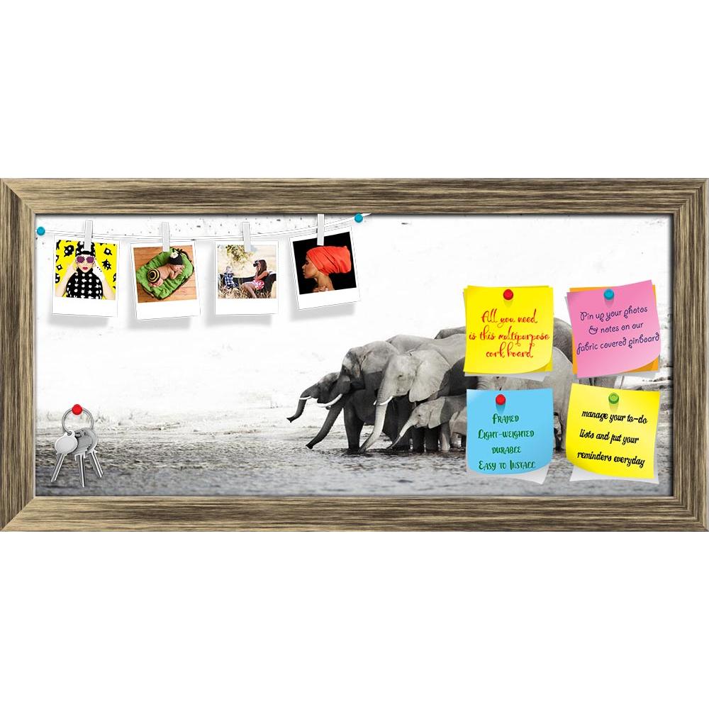 ArtzFolio A Herd Of African Elephants Printed Bulletin Board Notice Pin Board Soft Board | Framed-Bulletin Boards Framed-AZSAO12804822BLB_FR_L-Image Code 5000955 Vishnu Image Folio Pvt Ltd, IC 5000955, ArtzFolio, Bulletin Boards Framed, Animals, Photography, a, herd, of, african, elephants, printed, bulletin, board, notice, pin, soft, framed, loxodonta, africana, banks, chobe, river, botswana, drinking, water, black, white, panorama, pin up board, push pin board, extra large cork board, big pin board, notic