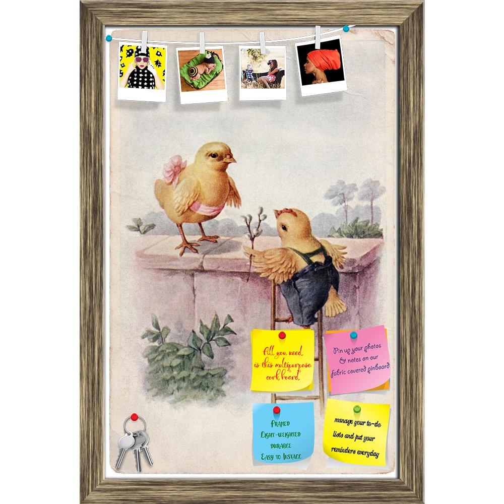 ArtzFolio Austria Circa 1912 Printed Bulletin Board Notice Pin Board Soft Board | Framed-Bulletin Boards Framed-AZSAO12822342BLB_FR_L-Image Code 5000958 Vishnu Image Folio Pvt Ltd, IC 5000958, ArtzFolio, Bulletin Boards Framed, Birds, Conceptual, Kids, Vintage, Fine Art Reprint, austria, circa, 1912, printed, bulletin, board, notice, pin, soft, framed, 1912:, easter, post, card, shows, pair, chickens, love, pin up board, push pin board, extra large cork board, big pin board, notice board, small bulletin boa