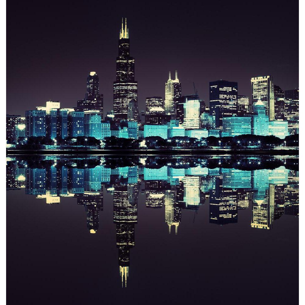 Night View of Financial District Chicago, USA Canvas Painting Synthetic Frame-Paintings MDF Framing-AFF_FR-IC 5000959 IC 5000959, American, Architecture, Business, Cities, City Views, Landmarks, Modern Art, Places, Skylines, Urban, night, view, of, financial, district, chicago, usa, canvas, painting, synthetic, frame, skyline, banking, blue, built, city, cityscape, commercial, concept, corporate, dark, downtown, dramatic, dusk, economy, estate, exterior, famous, finance, glamour, idea, illinois, job, lack, 