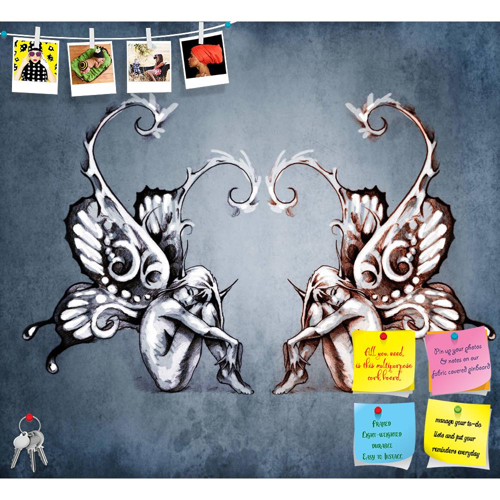 ArtzFolio Duality Concept Tattoo Printed Bulletin Board Notice Pin Board Soft Board | Frameless-Bulletin Boards Frameless-AZSAO13027986BLB_FL_L-Image Code 5000995 Vishnu Image Folio Pvt Ltd, IC 5000995, ArtzFolio, Bulletin Boards Frameless, Vintage, Fine Art Reprint, duality, concept, tattoo, printed, bulletin, board, notice, pin, soft, frameless, two, fairy, blue, background, pin up board, push pin board, extra large cork board, big pin board, notice board, small bulletin board, cork board, wall notice boa