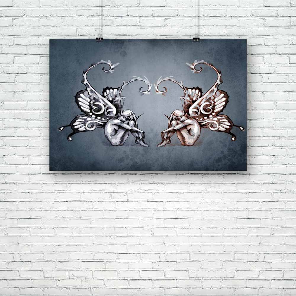 Duality Concept Tattoo Unframed Paper Poster-Paper Posters Unframed-POS_UN-IC 5000995 IC 5000995, American, Ancient, Animated Cartoons, Art and Paintings, Black, Black and White, Caricature, Cartoons, Culture, Digital, Digital Art, Drawing, Ethnic, Fantasy, Graphic, Historical, Illustrations, Indian, Individuals, Medieval, Portraits, Retro, Signs, Signs and Symbols, Traditional, Tribal, Vintage, World Culture, duality, concept, tattoo, unframed, paper, poster, pixie, gnome, art, artwork, background, beard, 