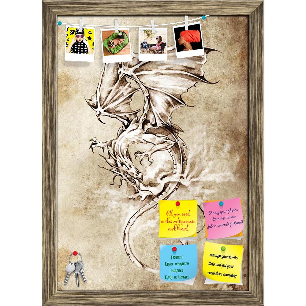 ArtzFolio Tattoo Art Classic Dragon Printed Bulletin Board Notice Pin Board Soft Board | Framed-Bulletin Boards Framed-AZSAO13028283BLB_FR_L-Image Code 5000997 Vishnu Image Folio Pvt Ltd, IC 5000997, ArtzFolio, Bulletin Boards Framed, Abstract, Animals, Fine Art Reprint, tattoo, art, classic, dragon, printed, bulletin, board, notice, pin, soft, framed, sketch, illustration, pin up board, push pin board, extra large cork board, big pin board, notice board, small bulletin board, cork board, wall notice board,