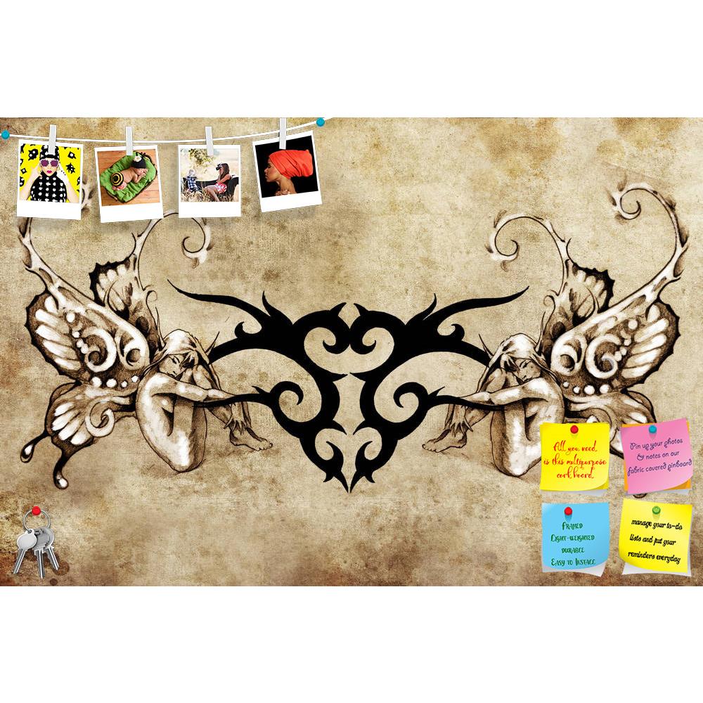 ArtzFolio Tattoo Art Tribal With Two Nymphs Printed Bulletin Board Notice Pin Board Soft Board | Frameless-Bulletin Boards Frameless-AZSAO13028712BLB_FL_L-Image Code 5001002 Vishnu Image Folio Pvt Ltd, IC 5001002, ArtzFolio, Bulletin Boards Frameless, Vintage, Fine Art Reprint, tattoo, art, tribal, with, two, nymphs, printed, bulletin, board, notice, pin, soft, frameless, design, paper, pin up board, push pin board, extra large cork board, big pin board, notice board, small bulletin board, cork board, wall 