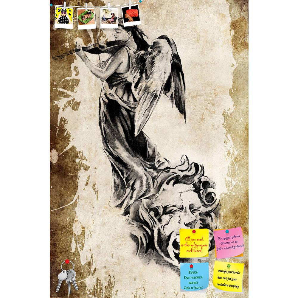 ArtzFolio Tattoo Angel Playing The Violins Printed Bulletin Board Notice Pin Board Soft Board | Frameless-Bulletin Boards Frameless-AZSAO13028717BLB_FL_L-Image Code 5001003 Vishnu Image Folio Pvt Ltd, IC 5001003, ArtzFolio, Bulletin Boards Frameless, Vintage, Fine Art Reprint, tattoo, angel, playing, the, violins, printed, bulletin, board, notice, pin, soft, frameless, paper, pin up board, push pin board, extra large cork board, big pin board, notice board, small bulletin board, cork board, wall notice boar