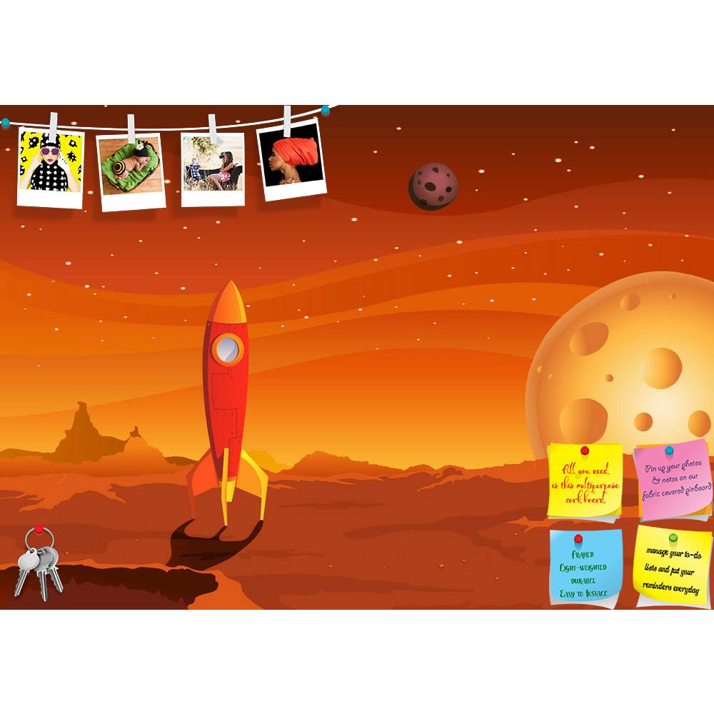 ArtzFolio Cartoon Spaceship Landing On Martian Red Desert Printed Bulletin Board Notice Pin Board Soft Board | Frameless-Bulletin Boards Frameless-AZSAO13043223BLB_FL_L-Image Code 5001008 Vishnu Image Folio Pvt Ltd, IC 5001008, ArtzFolio, Bulletin Boards Frameless, Kids, Digital Art, cartoon, spaceship, landing, on, martian, red, desert, printed, bulletin, board, notice, pin, soft, frameless, illustration, landscape, pin up board, push pin board, extra large cork board, big pin board, notice board, small bu