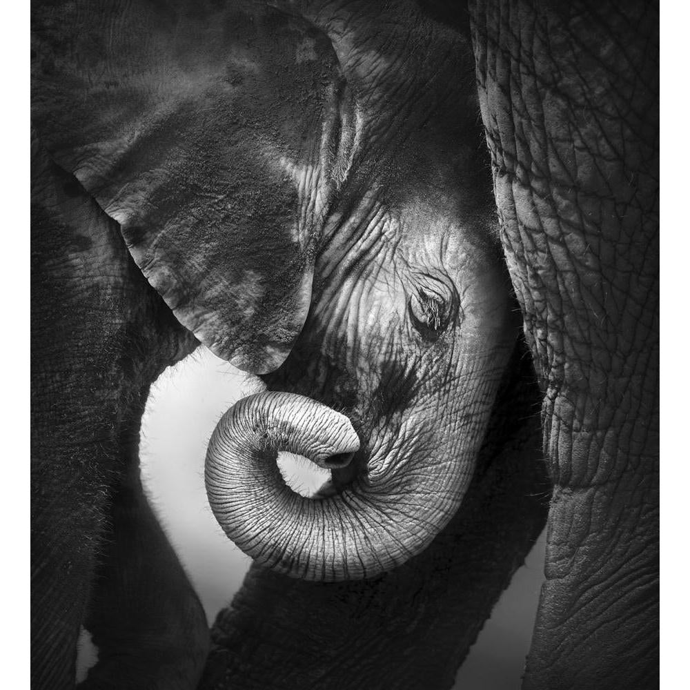 ArtzFolio Baby Elephant Seeking Comfort Against Mother Unframed Premium Canvas Painting-Paintings Unframed Premium-AZART13056447PRE_L-Image Code 5001019 Vishnu Image Folio Pvt Ltd, IC 5001019, ArtzFolio, Paintings Unframed Premium, Animals, Photography, baby, elephant, seeking, comfort, against, mother, unframed, premium, canvas, painting, large size canvas print, wall painting for living room without frame, decorative wall painting, large poster, unframed canvas painting, wall painting without frame, wall 
