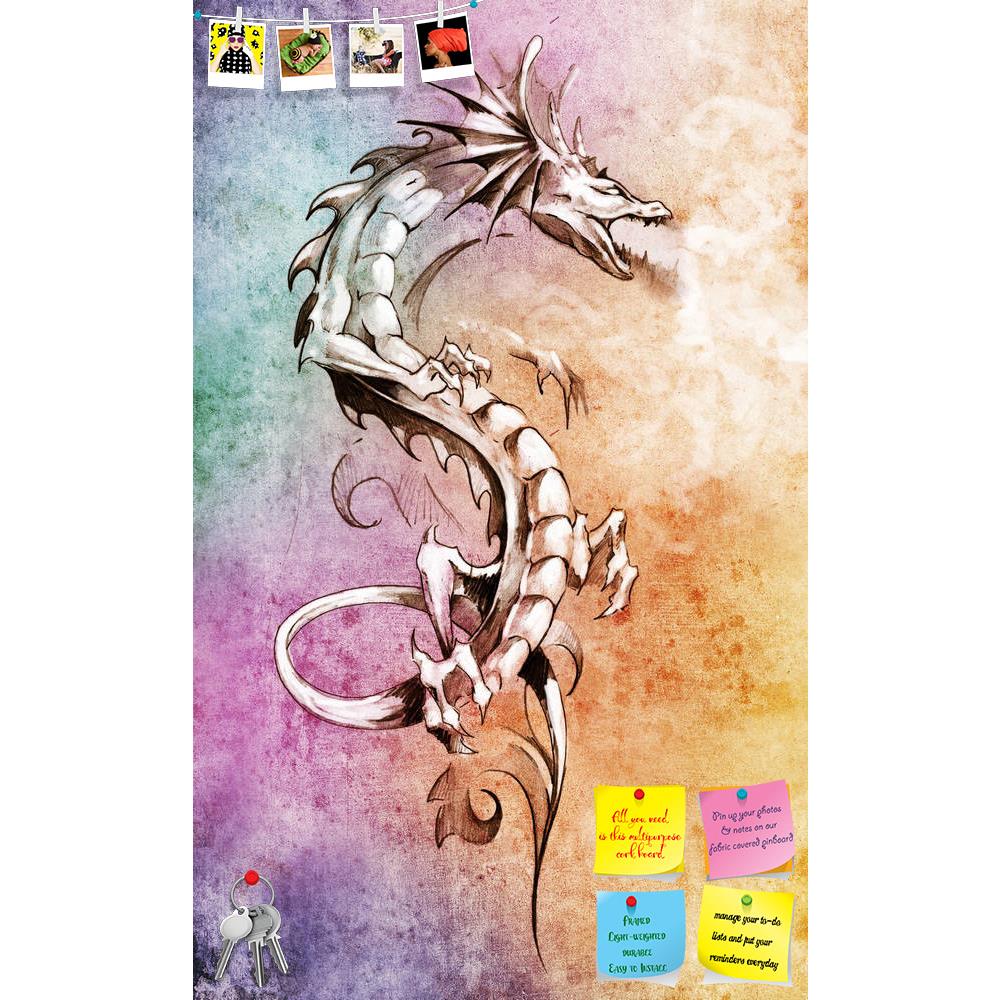ArtzFolio Tattoo Art Big Medieval Dragon Printed Bulletin Board Notice Pin Board Soft Board | Frameless-Bulletin Boards Frameless-AZSAO13100783BLB_FL_L-Image Code 5001026 Vishnu Image Folio Pvt Ltd, IC 5001026, ArtzFolio, Bulletin Boards Frameless, Abstract, Animals, Fine Art Reprint, tattoo, art, big, medieval, dragon, printed, bulletin, board, notice, pin, soft, frameless, sketch, fantasy, concept, colorful, paper, pin up board, push pin board, extra large cork board, big pin board, notice board, small bu