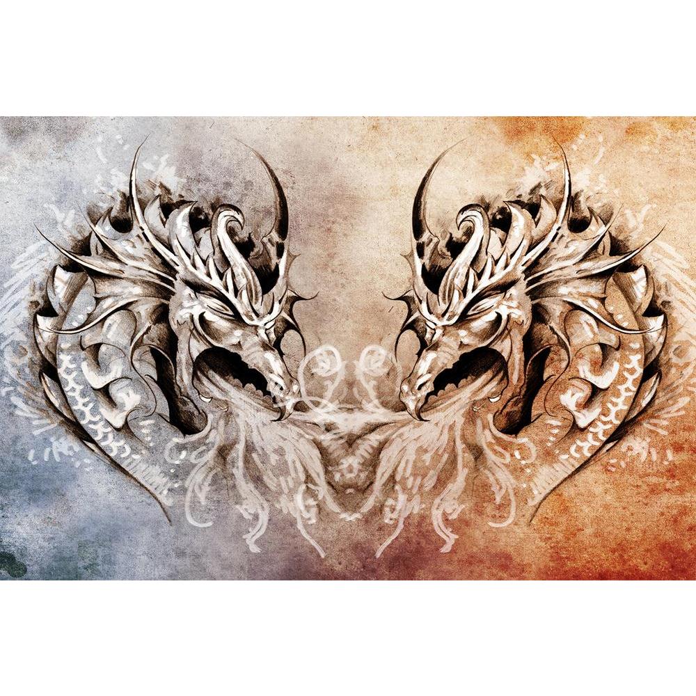 ArtzFolio Tattoo Art Medieval Dragons Heart Unframed Paper Poster-Paper Posters Unframed-AZART13100787POS_UN_L-Image Code 5001027 Vishnu Image Folio Pvt Ltd, IC 5001027, ArtzFolio, Paper Posters Unframed, Abstract, Animals, Fine Art Reprint, tattoo, art, medieval, dragons, heart, unframed, paper, poster, wall, large, size, for, living, room, home, decoration, big, framed, decor, posters, pitaara, box, modern, with, frame, bedroom, amazonbasics, door, drawing, small, decorative, office, reception, multiple, 