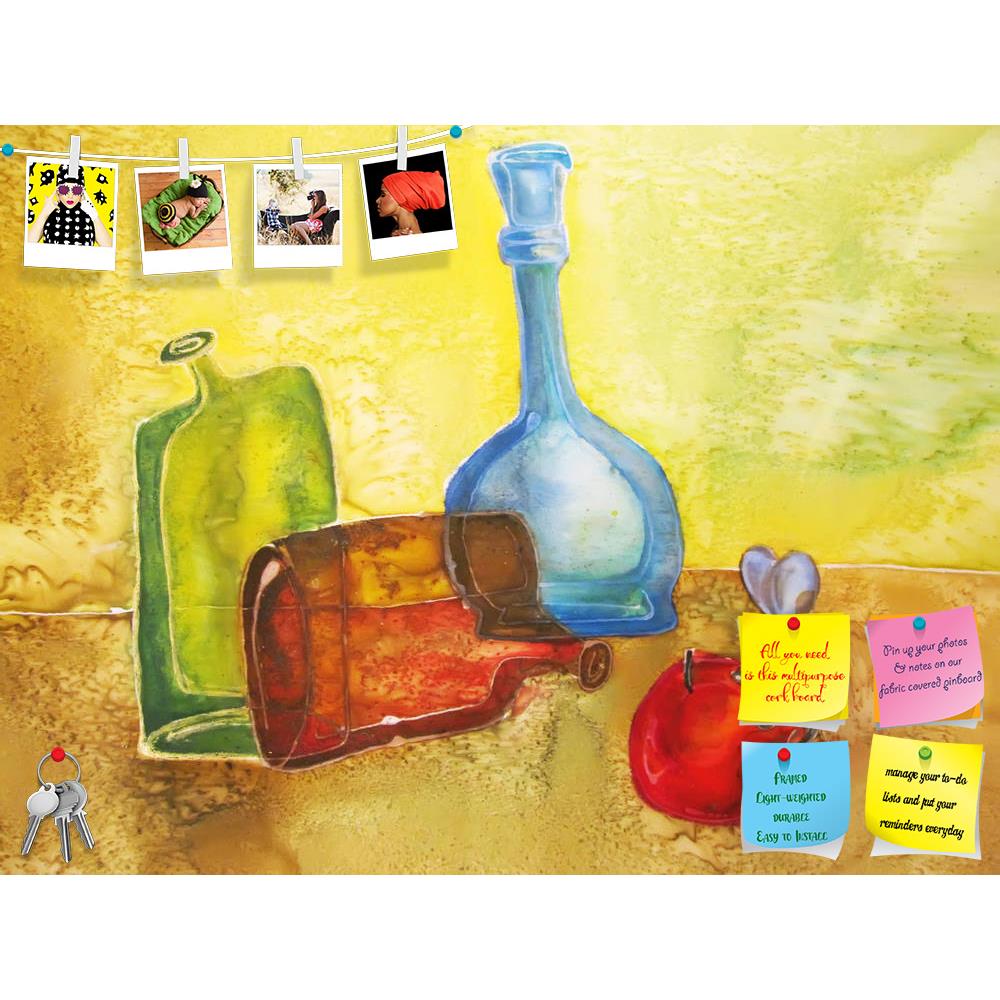 ArtzFolio Colourful Pottery Printed Bulletin Board Notice Pin Board Soft Board | Frameless-Bulletin Boards Frameless-AZSAO13102843BLB_FL_L-Image Code 5001029 Vishnu Image Folio Pvt Ltd, IC 5001029, ArtzFolio, Bulletin Boards Frameless, Food & Beverage, Still Life, Fine Art Reprint, colourful, pottery, printed, bulletin, board, notice, pin, soft, frameless, painting, glass, bottles, watercolor, silk, yellow, colorful, pin up board, push pin board, extra large cork board, big pin board, notice board, small bu