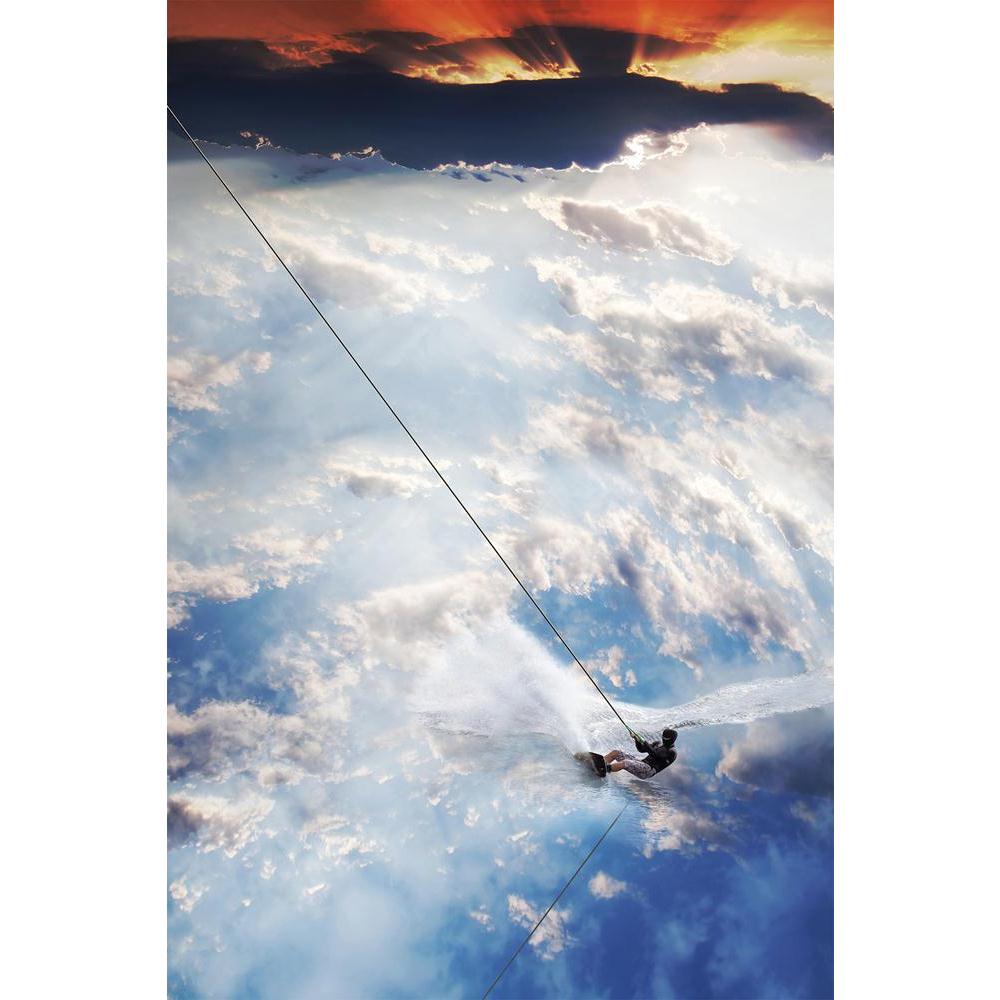 ArtzFolio Man Moves On Water Skis In The Sky Unframed Paper Poster-Paper Posters Unframed-AZART13107586POS_UN_L-Image Code 5001035 Vishnu Image Folio Pvt Ltd, IC 5001035, ArtzFolio, Paper Posters Unframed, Conceptual, Digital Art, man, moves, on, water, skis, in, the, sky, unframed, paper, poster, wall, large, size, for, living, room, home, decoration, big, framed, decor, posters, pitaara, box, modern, art, with, frame, bedroom, amazonbasics, door, drawing, small, decorative, office, reception, multiple, fr
