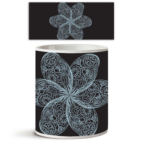 Abstract Isolated Flower Ceramic Coffee Tea Mug Inside White-Coffee Mugs-MUG-IC 5001036 IC 5001036, Abstract Expressionism, Abstracts, Art and Paintings, Black and White, Botanical, Christianity, Decorative, Fantasy, Festivals, Festivals and Occasions, Festive, Floral, Flowers, Holidays, Icons, Illustrations, Nature, Paintings, Patterns, Seasons, Semi Abstract, Signs, Signs and Symbols, Stars, White, abstract, isolated, flower, ceramic, coffee, tea, mug, inside, fractal, tatoo, art, artwork, background, car