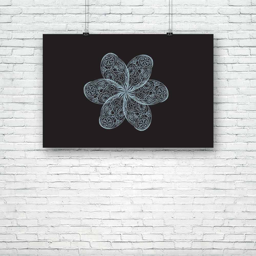 Isolated Flower Unframed Paper Poster-Paper Posters Unframed-POS_UN-IC 5001036 IC 5001036, Abstract Expressionism, Abstracts, Art and Paintings, Black and White, Botanical, Christianity, Decorative, Fantasy, Festivals, Festivals and Occasions, Festive, Floral, Flowers, Holidays, Icons, Illustrations, Nature, Paintings, Patterns, Seasons, Semi Abstract, Signs, Signs and Symbols, Stars, White, isolated, flower, unframed, paper, poster, fractal, tatoo, abstract, art, artwork, background, card, celebration, chr