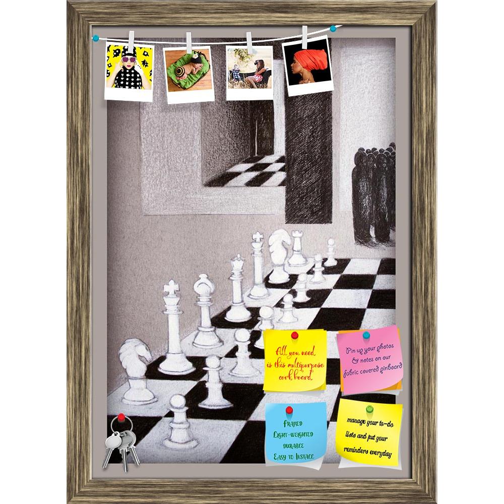 ArtzFolio Chess & Stylized People That Observing The Move Printed Bulletin Board Notice Pin Board Soft Board | Framed-Bulletin Boards Framed-AZSAO13127737BLB_FR_L-Image Code 5001037 Vishnu Image Folio Pvt Ltd, IC 5001037, ArtzFolio, Bulletin Boards Framed, Conceptual, Fine Art Reprint, chess, stylized, people, that, observing, the, move, printed, bulletin, board, notice, pin, soft, framed, representing, pin up board, push pin board, extra large cork board, big pin board, notice board, small bulletin board, 