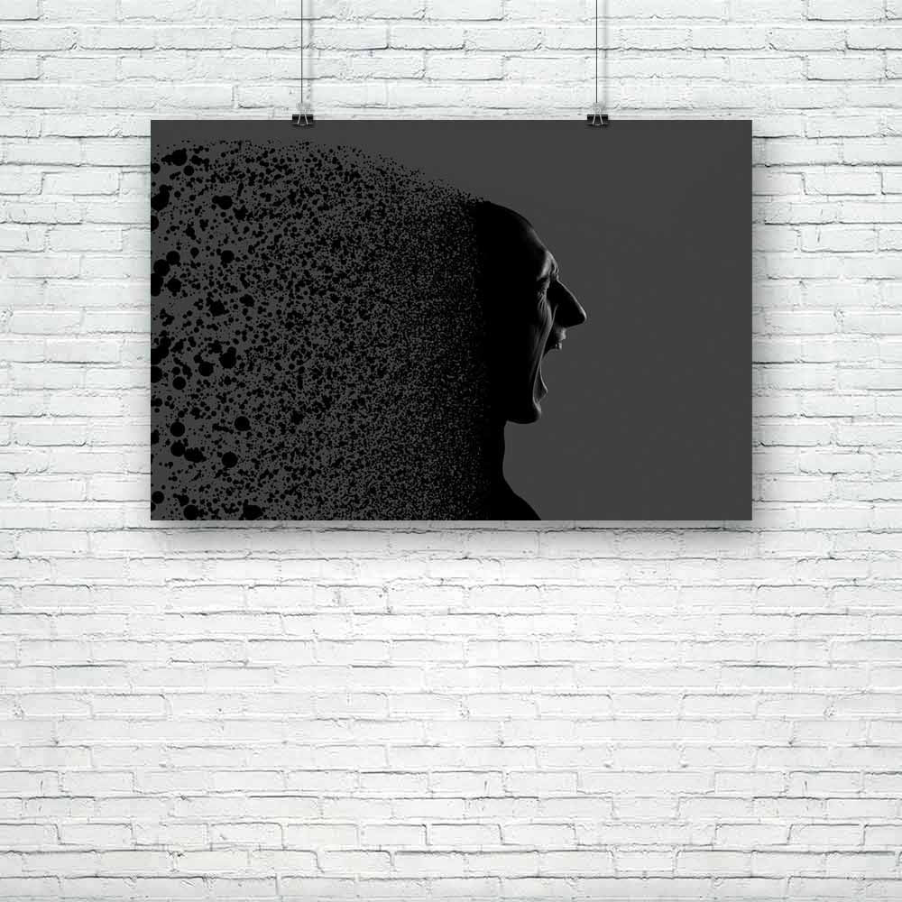 Screaming Man Unframed Paper Poster-Paper Posters Unframed-POS_UN-IC 5001044 IC 5001044, Asian, Black, Black and White, screaming, man, unframed, paper, poster, schizophrenia, nightmare, madness, dementia, despair, anxiety, broken, caucasian, collapse, concept, crazy, cry, dark, dejection, depression, destruction, disappointment, dramatic, dread, expression, face, facial, fear, frustration, grief, grunge, head, hopeless, horizontal, horror, insane, loneliness, loud, metaphor, misfortune, model, negative, ob