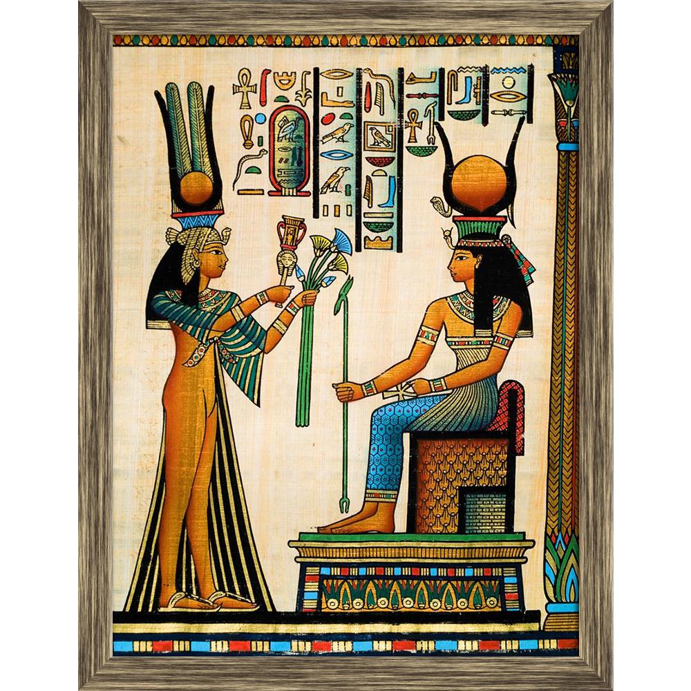 Pitaara Box Egyptian Queen Nefertari Making An Offering To Isis D1 Canvas Painting Synthetic Frame-Paintings Synthetic Framing-PBART13177082AFF_FW_L-Image Code 5001047 Vishnu Image Folio Pvt Ltd, IC 5001047, Pitaara Box, Paintings Synthetic Framing, Historical, Vintage, Fine Art Reprint, egyptian, queen, nefertari, making, an, offering, to, isis, d1, canvas, painting, synthetic, frame, papyrus, depicting, framed canvas print, wall painting for living room with frame, canvas painting for living room, artzfol