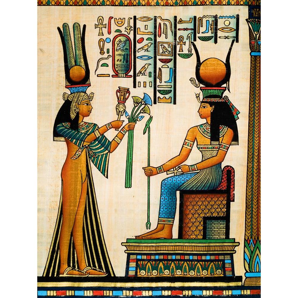 Pitaara Box Egyptian Queen Nefertari Making An Offering To Isis D1 Canvas Painting Synthetic Frame-Paintings MDF Framing-PBART13177082AFF_FR_L-Image Code 5001047 Vishnu Image Folio Pvt Ltd, IC 5001047, Pitaara Box, Paintings MDF Framing, Historical, Vintage, Fine Art Reprint, egyptian, queen, nefertari, making, an, offering, to, isis, d1, canvas, painting, synthetic, frame, papyrus, depicting, framed canvas print, wall painting for living room with frame, canvas painting for living room, artzfolio, poster, 
