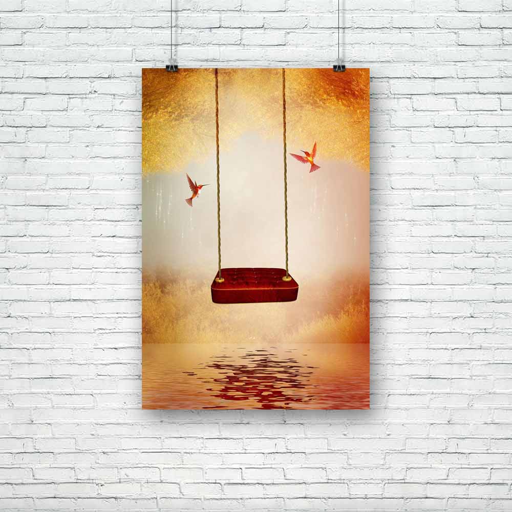 Red Hammock & Hummingbird Unframed Paper Poster-Paper Posters Unframed-POS_UN-IC 5001049 IC 5001049, Art and Paintings, Birds, Botanical, Digital, Digital Art, Fantasy, Floral, Flowers, Graphic, Landscapes, Nature, Scenic, Signs, Signs and Symbols, red, hammock, hummingbird, unframed, paper, poster, art, backdrops, background, blue, colorful, design, dreamy, fae, fairy, fairytale, fantastic, foliage, lake, landscape, magic, manipulation, mist, misty, moon, night, ocean, outdoor, place, plants, princess, sce