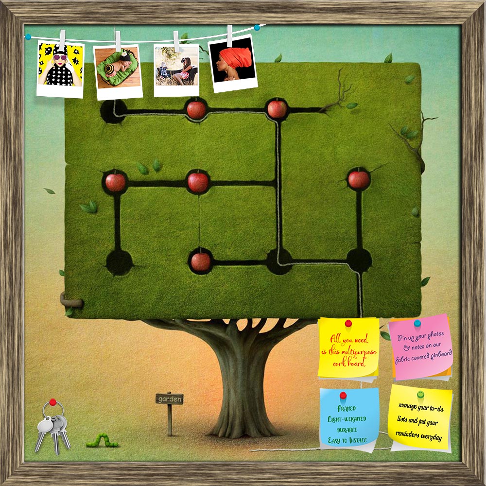 ArtzFolio Green Tree With Red Apples Printed Bulletin Board Notice Pin Board Soft Board | Framed-Bulletin Boards Framed-AZSAO13188054BLB_FR_L-Image Code 5001052 Vishnu Image Folio Pvt Ltd, IC 5001052, ArtzFolio, Bulletin Boards Framed, Conceptual, Kids, Digital Art, green, tree, with, red, apples, printed, bulletin, board, notice, pin, soft, framed, caterpillar, imaginary, garden, computer, graphics, pin up board, push pin board, extra large cork board, big pin board, notice board, small bulletin board, cor