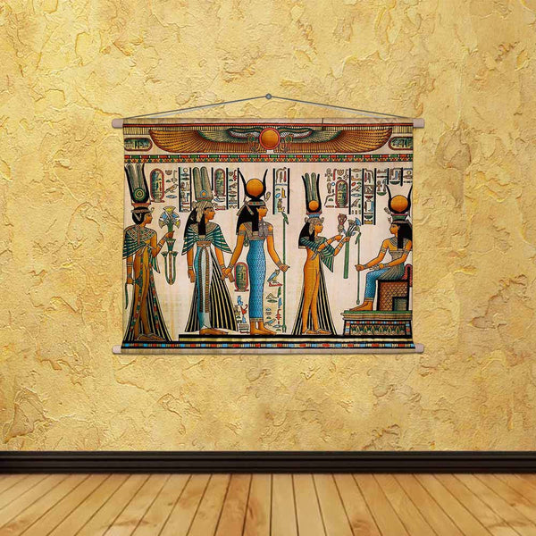 ArtzFolio Egyptian Queen Nefertari Making An Offering To Isis D2 Fabric Painting Tapestry Scroll Art Hanging-Scroll Art-AZART13203535TAP_L-Image Code 5001057 Vishnu Image Folio Pvt Ltd, IC 5001057, ArtzFolio, Scroll Art, Religious, Traditional, Fine Art Reprint, egyptian, queen, nefertari, making, an, offering, to, isis, d2, canvas, fabric, painting, tapestry, scroll, art, hanging, papyrus, depicting, africa, ancient, arab, background, book, cairo, calligraphy, design, drawing, education, egypt, handmade, h