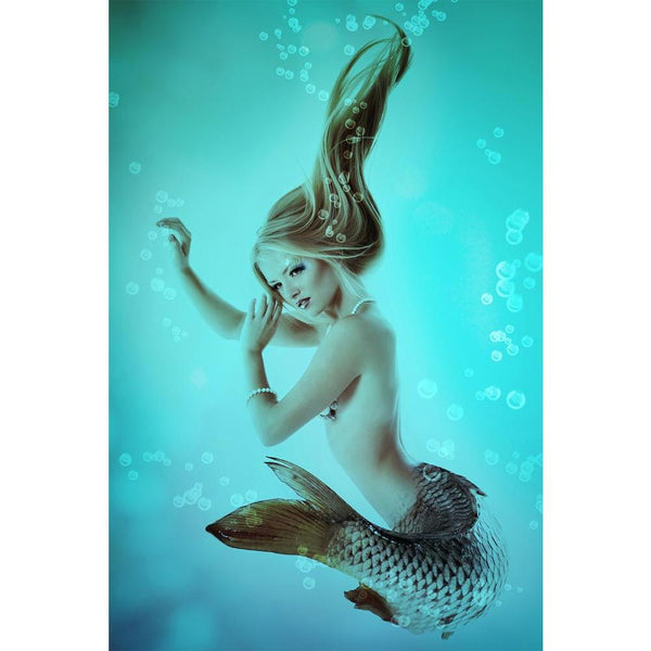 Mermaid Beautiful Magic Underwater Mythology D1 Unframed Paper Poster-Paper Posters Unframed-POS_UN-IC 5001058 IC 5001058, Ancient, Art and Paintings, Fantasy, Fashion, Historical, Medieval, Mermaid, People, Retro, Signs and Symbols, Symbols, Vintage, beautiful, magic, underwater, mythology, d1, unframed, paper, wall, poster, sea, fish, nymph, art, beauty, being, charm, creature, cute, delight, dream, fairytale, female, feminine, floating, girl, glamour, green, hair, harmony, legend, light, model, ocean, pe