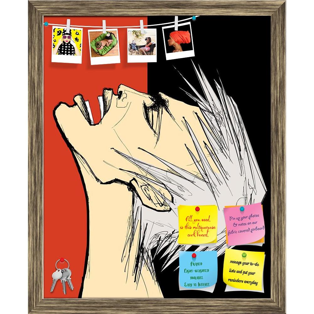 ArtzFolio Man Shouting In Pain Printed Bulletin Board Notice Pin Board Soft Board | Framed-Bulletin Boards Framed-AZSAO13271441BLB_FR_L-Image Code 5001071 Vishnu Image Folio Pvt Ltd, IC 5001071, ArtzFolio, Bulletin Boards Framed, Portraits, Digital Art, man, shouting, in, pain, printed, bulletin, board, notice, pin, soft, framed, illustration, anger, pin up board, push pin board, extra large cork board, big pin board, notice board, small bulletin board, cork board, wall notice board, giant cork board, bulle