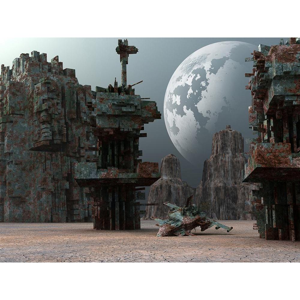 Fantasy Landscape Canvas Painting Synthetic Frame-Paintings MDF Framing-AFF_FR-IC 5001078 IC 5001078, 3D, Astronomy, Automobiles, Cosmology, Fantasy, Illustrations, Landscapes, Mountains, Nature, Scenic, Science Fiction, Seasons, Space, Stars, Transportation, Travel, Vehicles, landscape, canvas, painting, synthetic, frame, spaceship, spacecraft, background, beautiful, blue, cloud, cosmos, darkness, desert, desolation, eastern, ecology, environment, fear, geographical, greatness, hemisphere, high, horizon, i