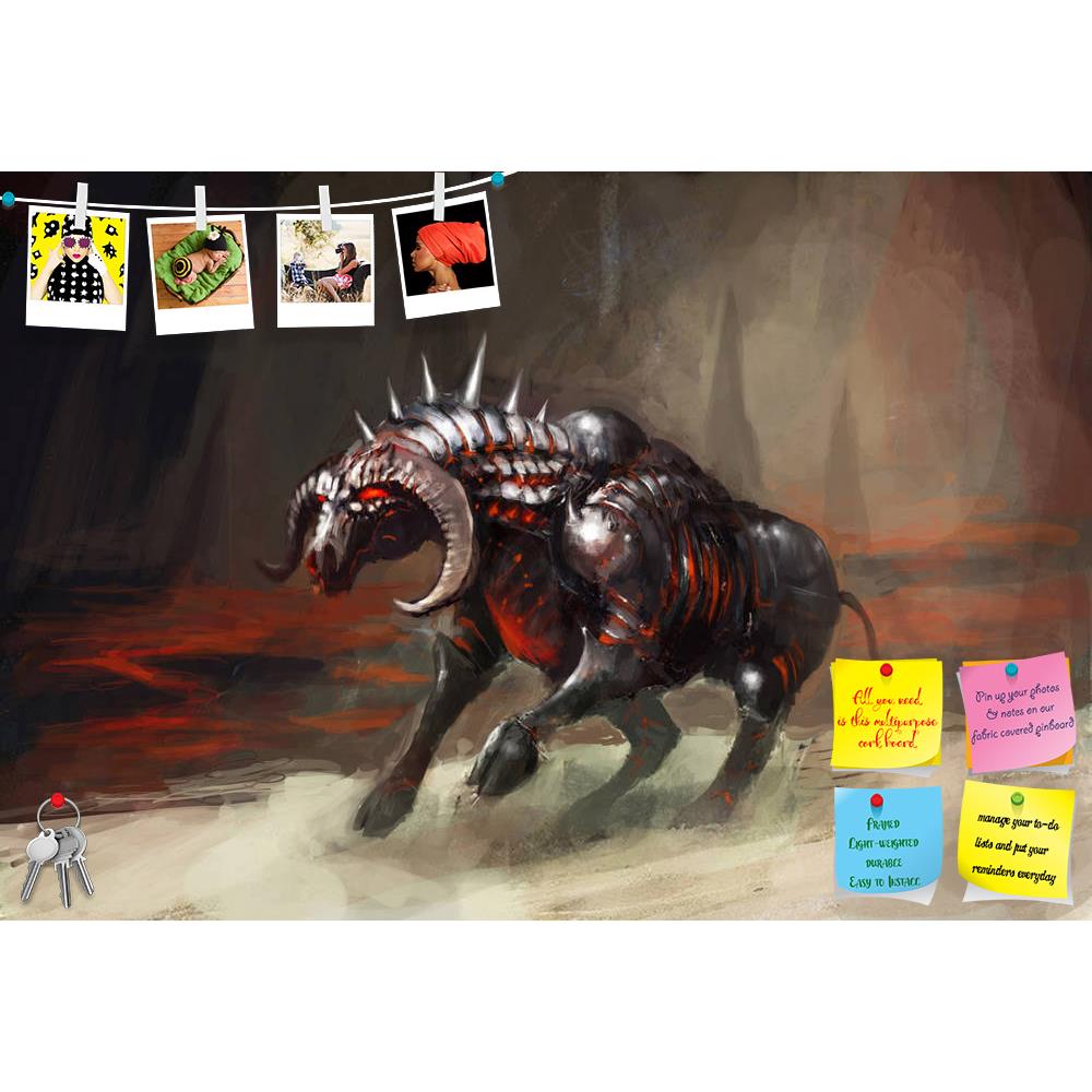 ArtzFolio Melting Armor Knight Bull In Flames Printed Bulletin Board Notice Pin Board Soft Board | Frameless-Bulletin Boards Frameless-AZSAO13351035BLB_FL_L-Image Code 5001083 Vishnu Image Folio Pvt Ltd, IC 5001083, ArtzFolio, Bulletin Boards Frameless, Fantasy, Fine Art Reprint, melting, armor, knight, bull, in, flames, printed, bulletin, board, notice, pin, soft, frameless, pin up board, push pin board, extra large cork board, big pin board, notice board, small bulletin board, cork board, wall notice boar