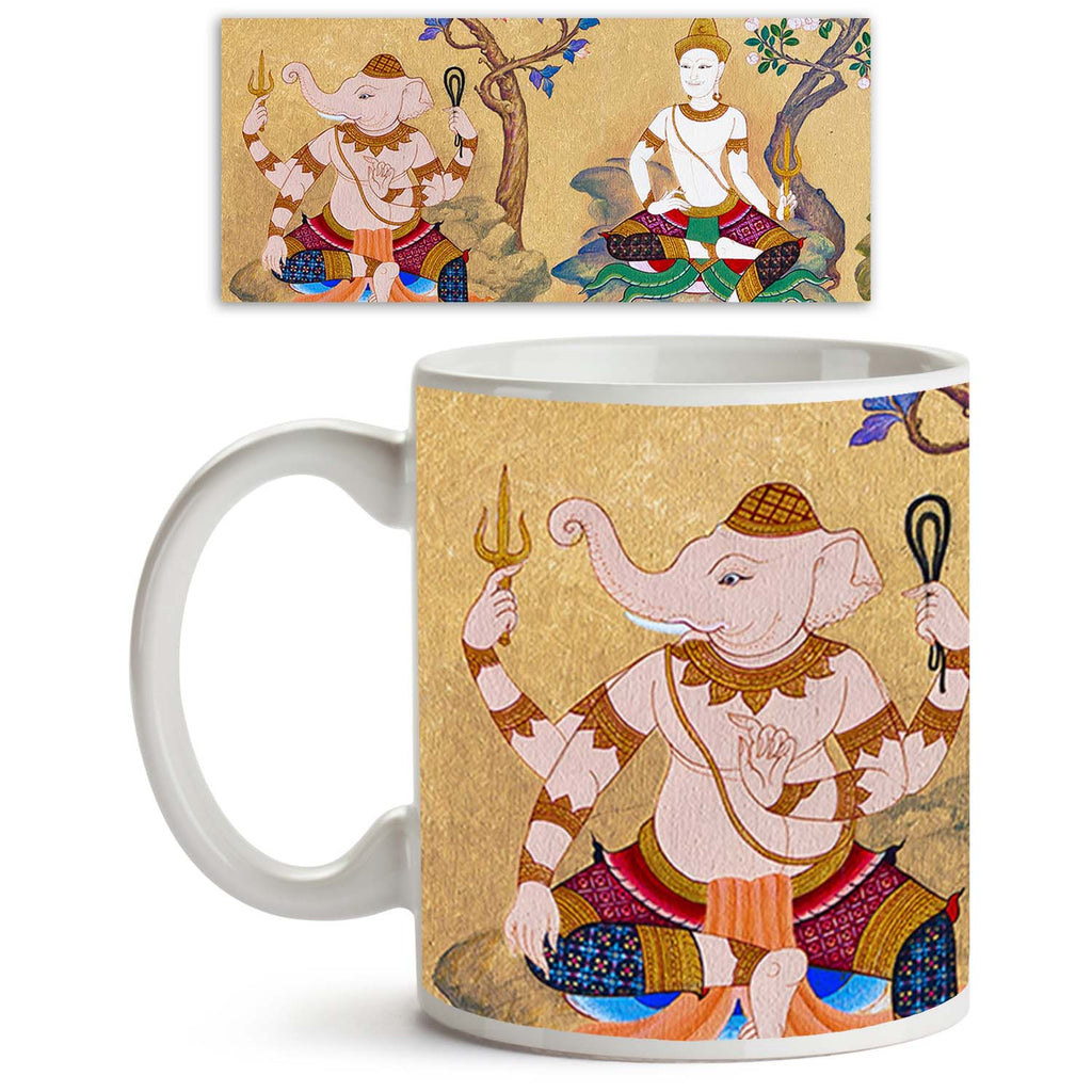 Hindu God Thai Style Art Artwork Bangkok Thailand Ceramic Coffee Tea Mug Inside White-Coffee Mugs-MUG-IC 5001095 IC 5001095, Abstract Expressionism, Abstracts, Ancient, Art and Paintings, Asian, Buddhism, Chinese, Collages, Culture, Ethnic, God Buddha, God Ganesh, God Shiv, Hinduism, Historical, Indian, Japanese, Medieval, Paintings, People, Photography, Religion, Religious, Semi Abstract, Signs and Symbols, Spiritual, Symbols, Traditional, Tribal, Vintage, World Culture, hindu, god, thai, style, art, artwo