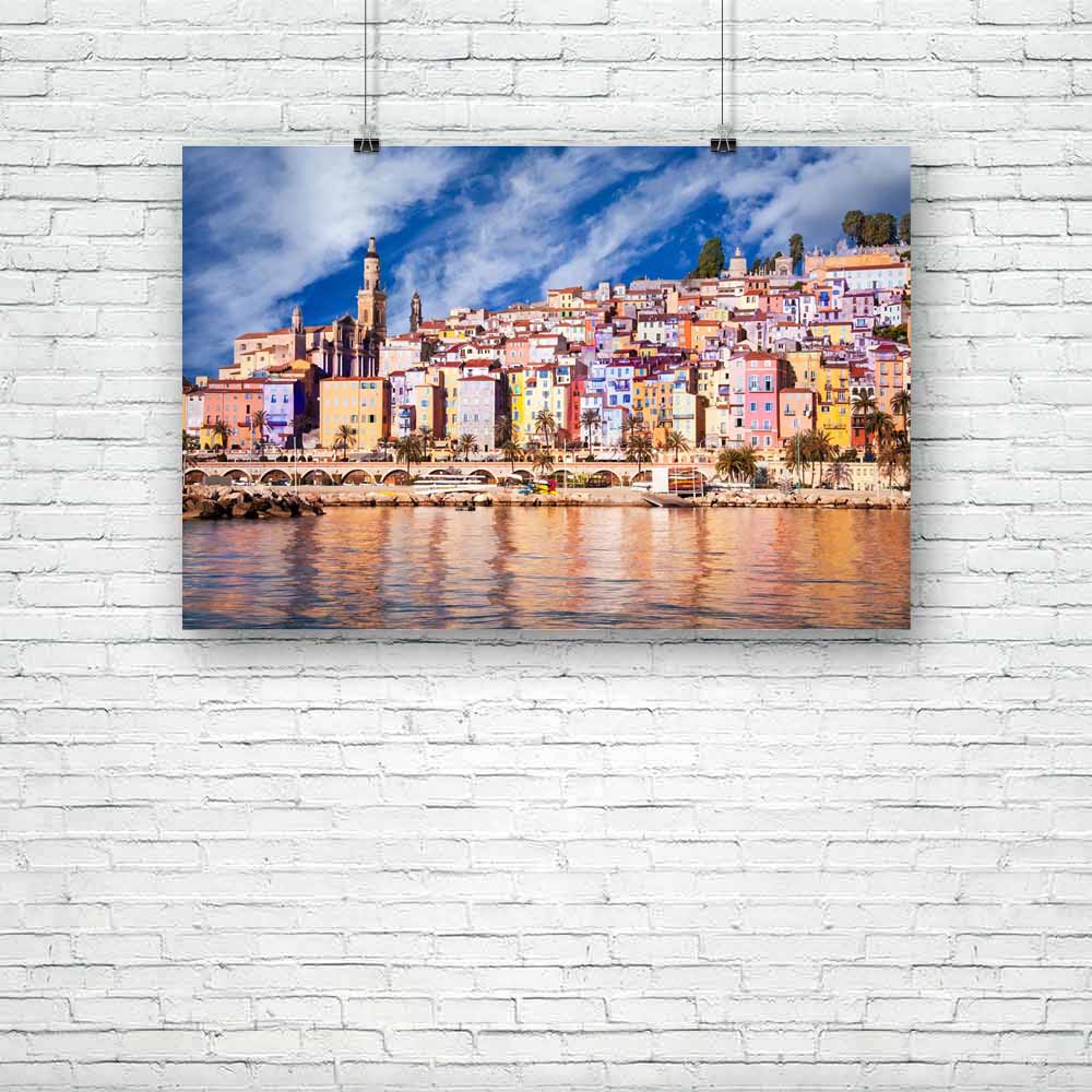 Provence Village Menton Scenic View Unframed Paper Poster-Paper Posters Unframed-POS_UN-IC 5001108 IC 5001108, Architecture, Automobiles, Business, Cities, City Views, Countries, Family, Fantasy, French, Holidays, Landscapes, Scenic, Sunrises, Transportation, Travel, Vehicles, Wine, provence, village, menton, view, unframed, paper, poster, background, beach, blue, building, church, city, clouds, color, colorful, country, day, europe, france, green, holiday, houses, joy, landscape, life, light, ocean, old, o