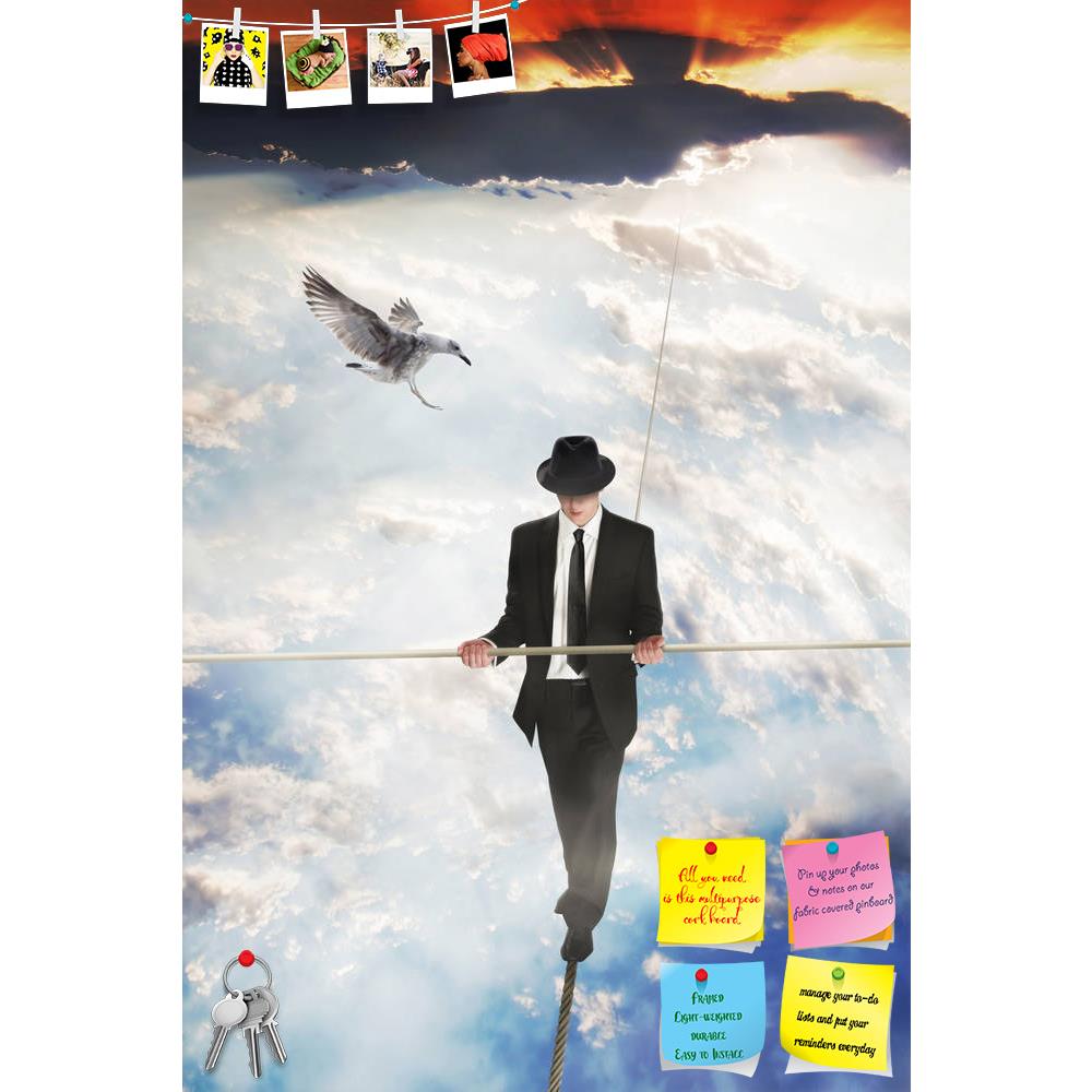 ArtzFolio Man Walking On A High Rope Printed Bulletin Board Notice Pin Board Soft Board | Frameless-Bulletin Boards Frameless-AZSAO13478793BLB_FL_L-Image Code 5001109 Vishnu Image Folio Pvt Ltd, IC 5001109, ArtzFolio, Bulletin Boards Frameless, Abstract, Surrealism, Digital Art, man, walking, on, a, high, rope, printed, bulletin, board, notice, pin, soft, frameless, pin up board, push pin board, extra large cork board, big pin board, notice board, small bulletin board, cork board, wall notice board, giant c