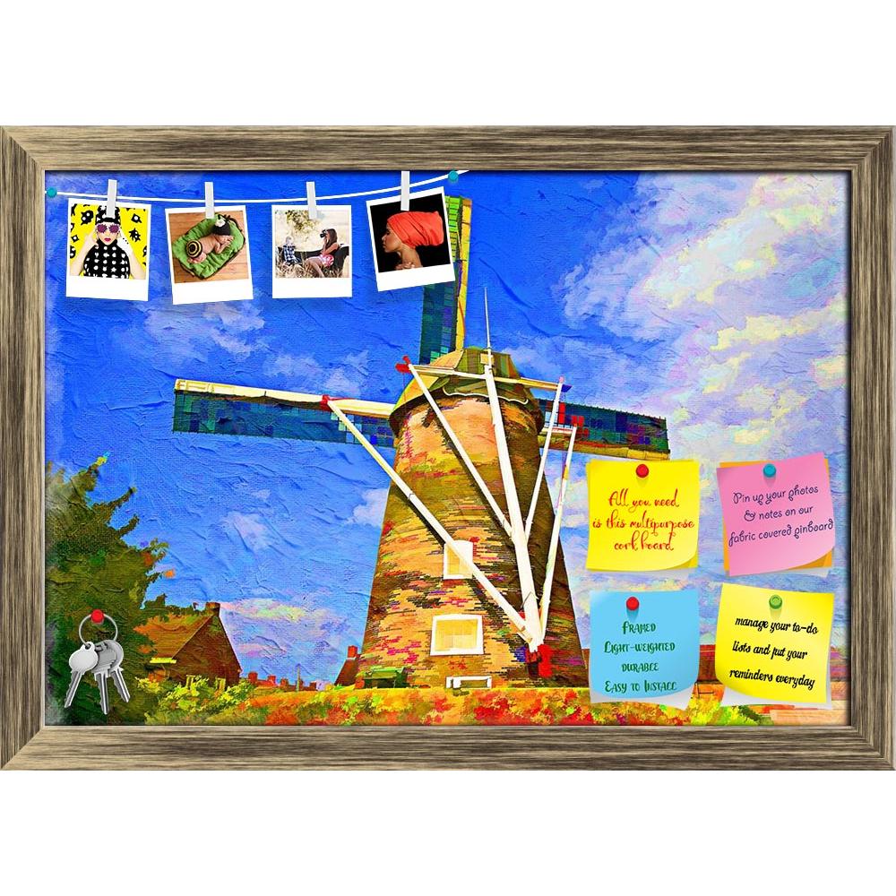 ArtzFolio Traditional Dutch Windmill Printed Bulletin Board Notice Pin Board Soft Board | Framed-Bulletin Boards Framed-AZSAO13509474BLB_FR_L-Image Code 5001111 Vishnu Image Folio Pvt Ltd, IC 5001111, ArtzFolio, Bulletin Boards Framed, Landscapes, Fine Art Reprint, traditional, dutch, windmill, printed, bulletin, board, notice, pin, soft, framed, artistic, oil, painting, style, texture, pin up board, push pin board, extra large cork board, big pin board, notice board, small bulletin board, cork board, wall 