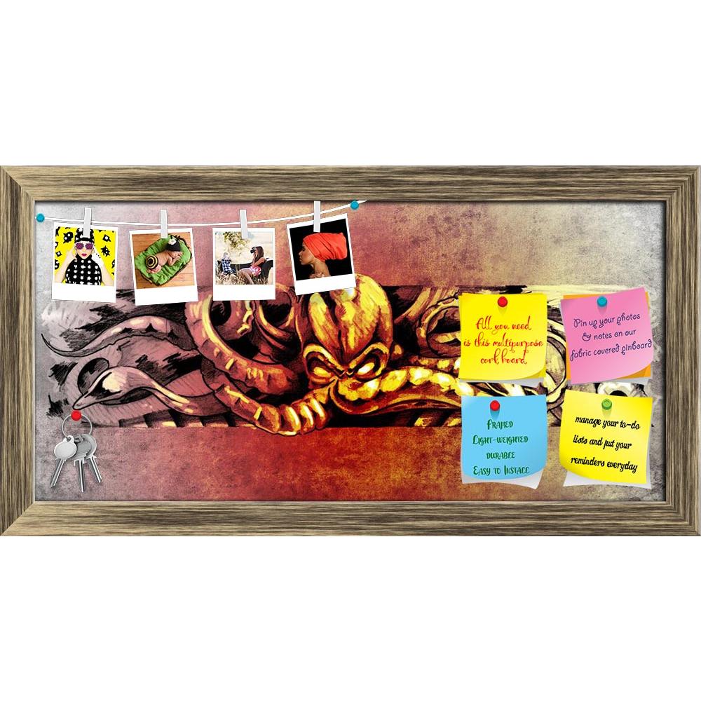 ArtzFolio Octopus Tattoo Art Printed Bulletin Board Notice Pin Board Soft Board | Framed-Bulletin Boards Framed-AZSAO13540443BLB_FR_L-Image Code 5001119 Vishnu Image Folio Pvt Ltd, IC 5001119, ArtzFolio, Bulletin Boards Framed, Abstract, Animals, Fine Art Reprint, octopus, tattoo, art, printed, bulletin, board, notice, pin, soft, framed, sketch, tatto, illustration, pin up board, push pin board, extra large cork board, big pin board, notice board, small bulletin board, cork board, wall notice board, giant c