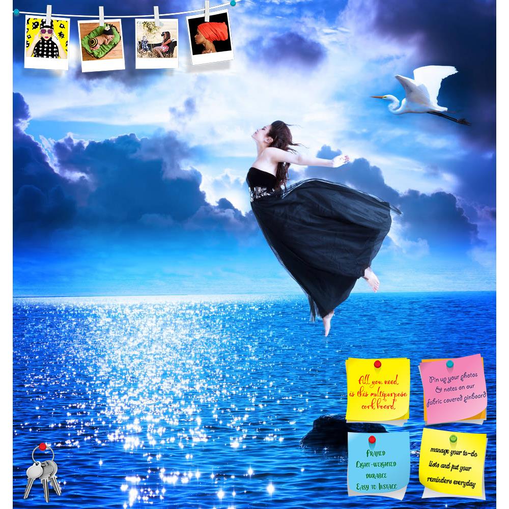 ArtzFolio Girl Jumping Into The Blue Night Sky Printed Bulletin Board Notice Pin Board Soft Board | Frameless-Bulletin Boards Frameless-AZSAO13562161BLB_FL_L-Image Code 5001122 Vishnu Image Folio Pvt Ltd, IC 5001122, ArtzFolio, Bulletin Boards Frameless, Fantasy, Figurative, Photography, girl, jumping, into, the, blue, night, sky, printed, bulletin, board, notice, pin, soft, frameless, beautiful, white, egret, pin up board, push pin board, extra large cork board, big pin board, notice board, small bulletin 