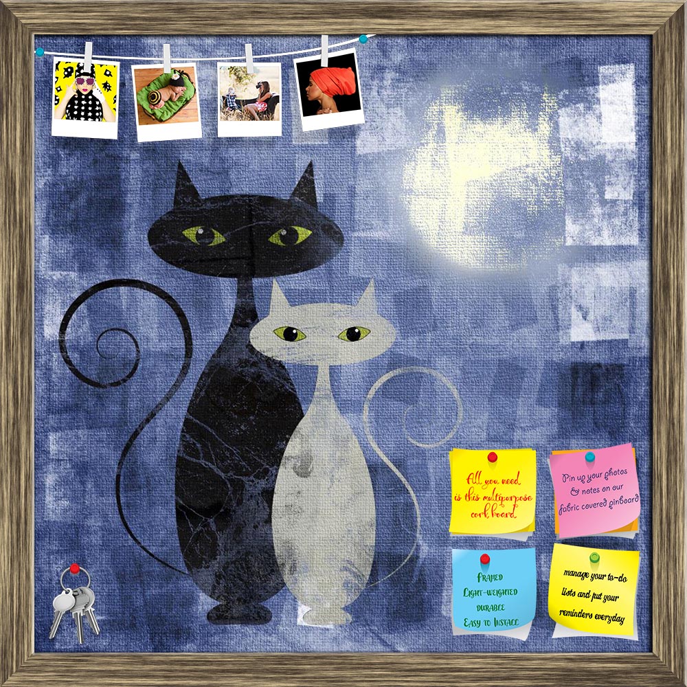 ArtzFolio Black & White Cat Printed Bulletin Board Notice Pin Board Soft Board | Framed-Bulletin Boards Framed-AZSAO13625825BLB_FR_L-Image Code 5001132 Vishnu Image Folio Pvt Ltd, IC 5001132, ArtzFolio, Bulletin Boards Framed, Animals, Fine Art Reprint, black, white, cat, printed, bulletin, board, notice, pin, soft, framed, blue, grunge, canvas, pin up board, push pin board, extra large cork board, big pin board, notice board, small bulletin board, cork board, wall notice board, giant cork board, bulletin b
