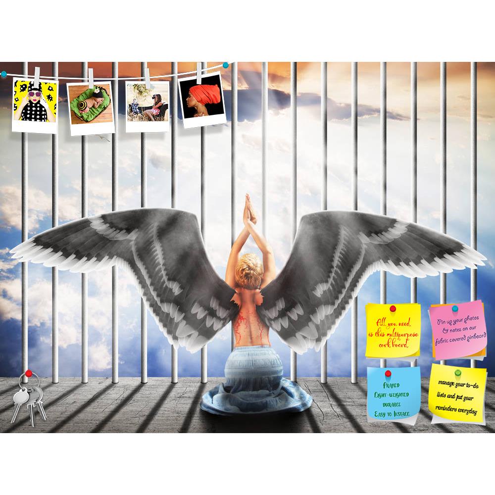 ArtzFolio Angel Kneeling With His Back Printed Bulletin Board Notice Pin Board Soft Board | Frameless-Bulletin Boards Frameless-AZSAO13666690BLB_FL_L-Image Code 5001137 Vishnu Image Folio Pvt Ltd, IC 5001137, ArtzFolio, Bulletin Boards Frameless, Abstract, Surrealism, Digital Art, angel, kneeling, with, his, back, printed, bulletin, board, notice, pin, soft, frameless, pin up board, push pin board, extra large cork board, big pin board, notice board, small bulletin board, cork board, wall notice board, gian