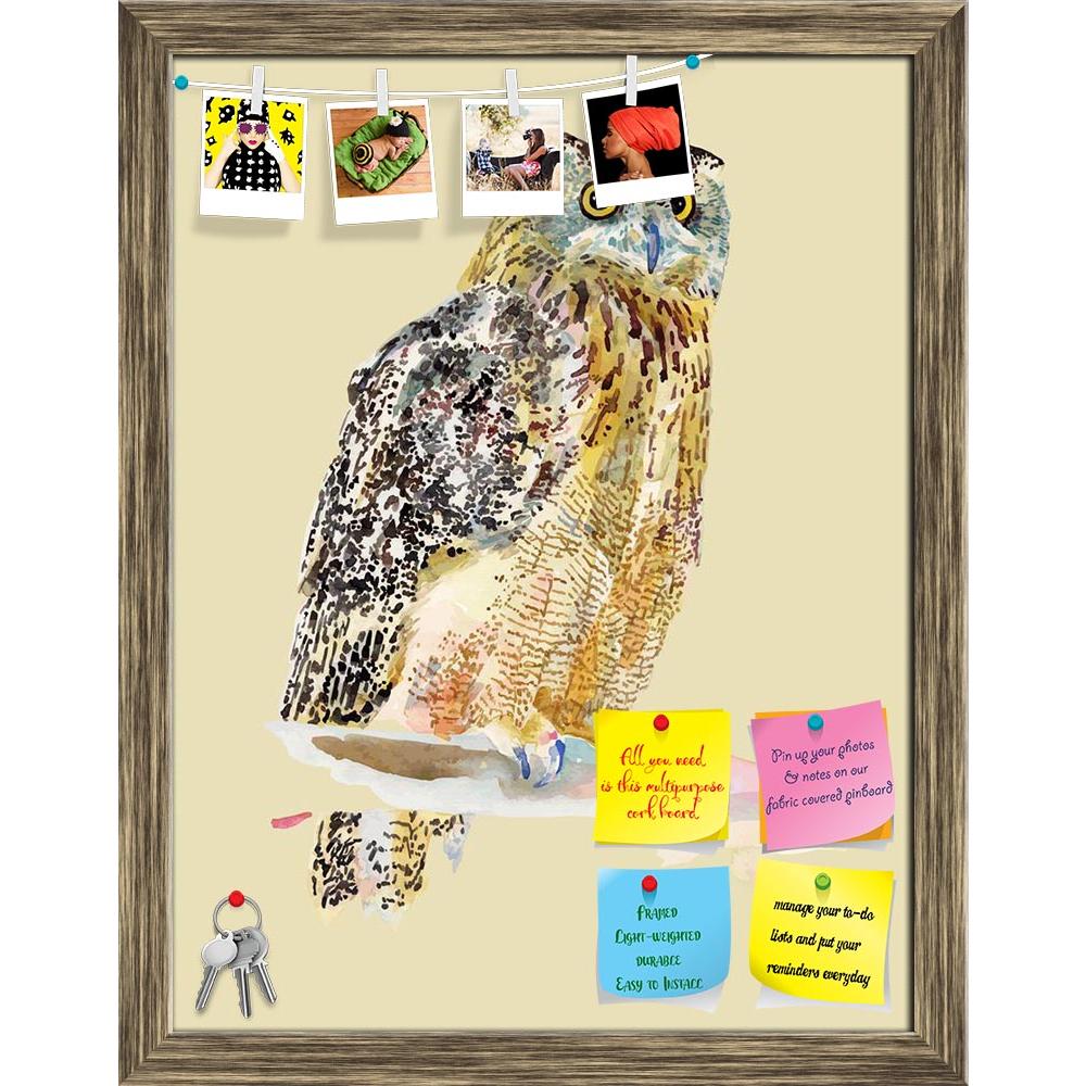 ArtzFolio Watercolor Artwork Of Bird Owl Printed Bulletin Board Notice Pin Board Soft Board | Framed-Bulletin Boards Framed-AZSAO13756716BLB_FR_L-Image Code 5001149 Vishnu Image Folio Pvt Ltd, IC 5001149, ArtzFolio, Bulletin Boards Framed, Birds, Fine Art Reprint, watercolor, artwork, of, bird, owl, printed, bulletin, board, notice, pin, soft, framed, painting, am, author, pin up board, push pin board, extra large cork board, big pin board, notice board, small bulletin board, cork board, wall notice board, 
